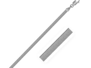14k White Gold Super Flex Herringbone Bracelet (2.80 mm)