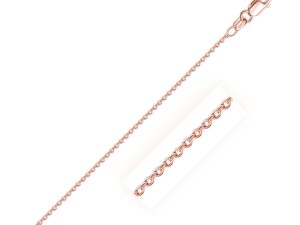 18k Rose Gold Round Oval Link Chain (1.50 mm)
