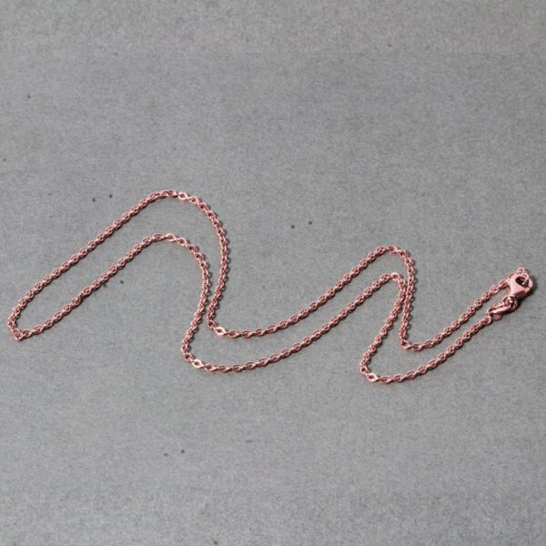 18k Rose Gold Round Oval Link Chain (1.50 mm) - Image 5