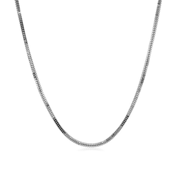 14k White Gold Milano Chain (1.10 mm) - Image 2