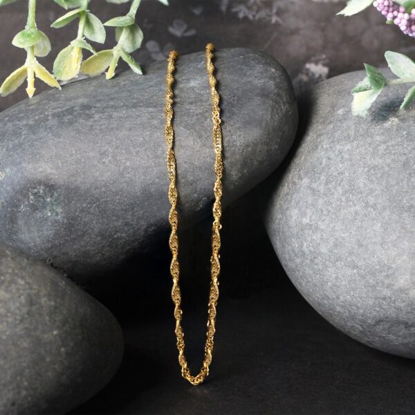 10k Yellow Gold Singapore Chain (1.80 mm) - Image 2