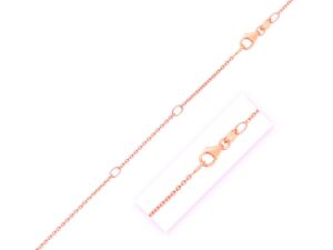 Double Extendable Diamond Cut Cable Chain in Rose Gold (1.30 mm)