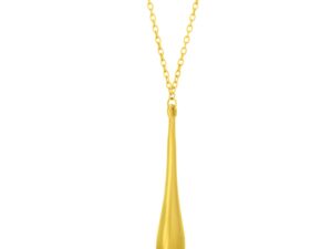 14k Yellow Gold Teardrop Shape Long Pendant