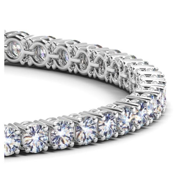 Lab Grown Round Diamond Tennis Bracelet in 14k White Gold (10 cctw F/G  VS2/SI1) - Image 2