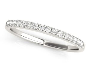 14k White Gold Diamond Scalloped Set Wedding Band (1/6 cttw)