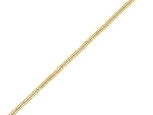 Triple Strand Rope Chain Bracelet in 10k Two Tone Gold (6.35 mm)