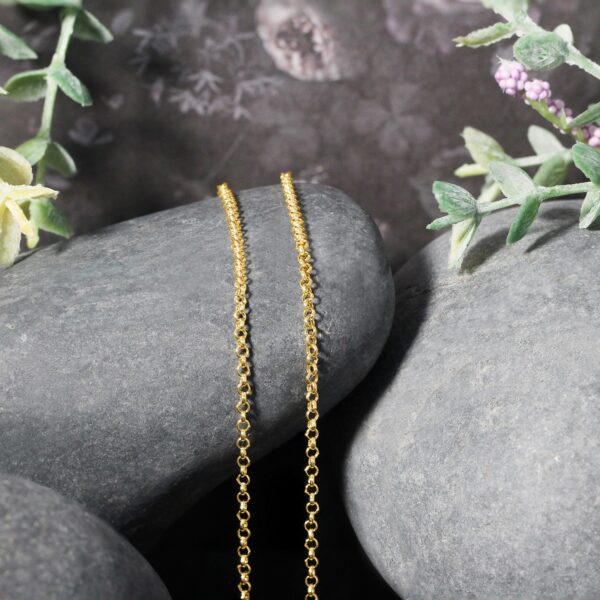 14k Yellow Gold Rolo Chain (1.90 mm) - Image 4