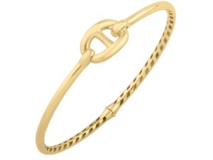 Single Mariner Link Bangle in 14K Yellow Gold (12.00 mm)