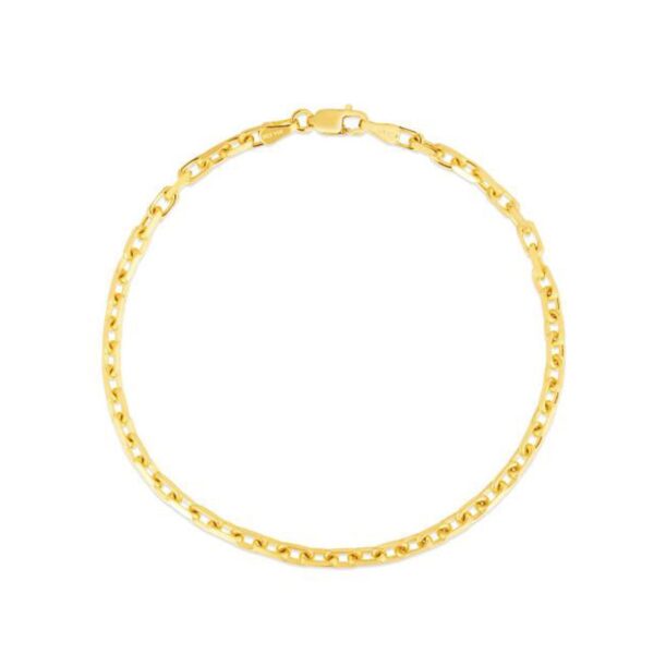 14k Yellow Gold French Cable Chain Bracelet  (2.50 mm) - Image 2