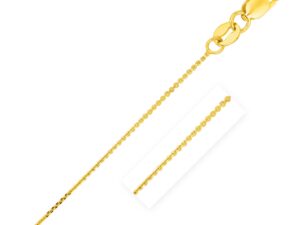 14k Yellow Gold Cable Link Chain (0.50 mm)