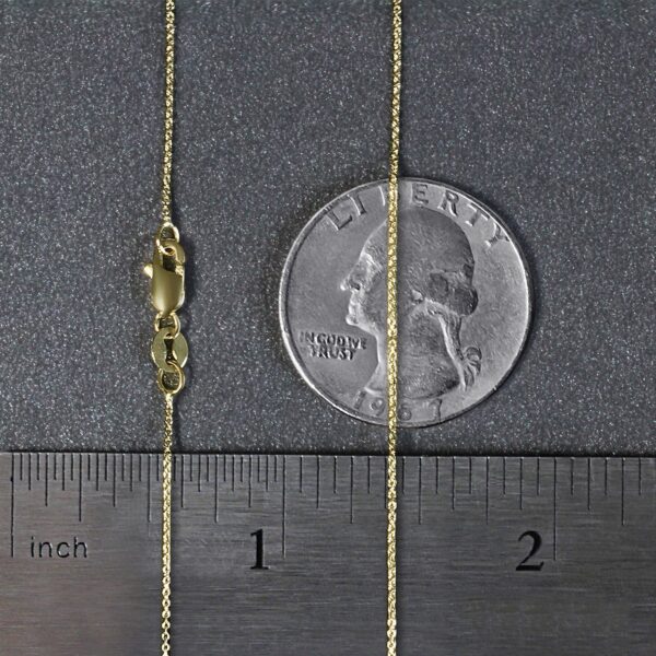 14k Yellow Gold Cable Link Chain (0.50 mm) - Image 4