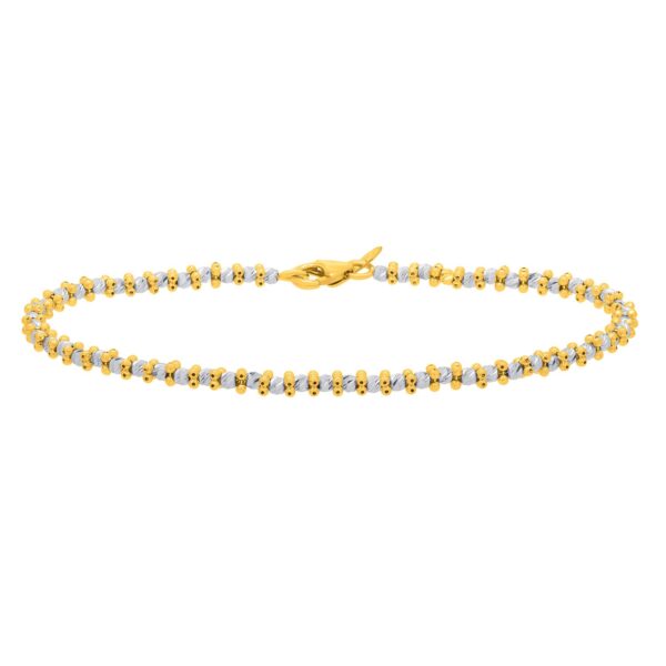 Two Tone Pallina Bead Bracelet in 14K Gold (2.60 mm) - Image 2