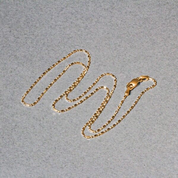 14k Yellow Gold Diamond-Cut Bead Chain (0.90 mm) - Image 6