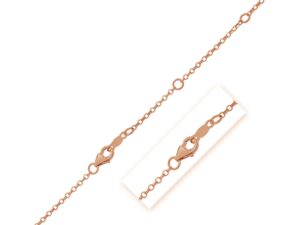 Double Extendable Cable Chain in 14k Roee Gold (1.40 mm)