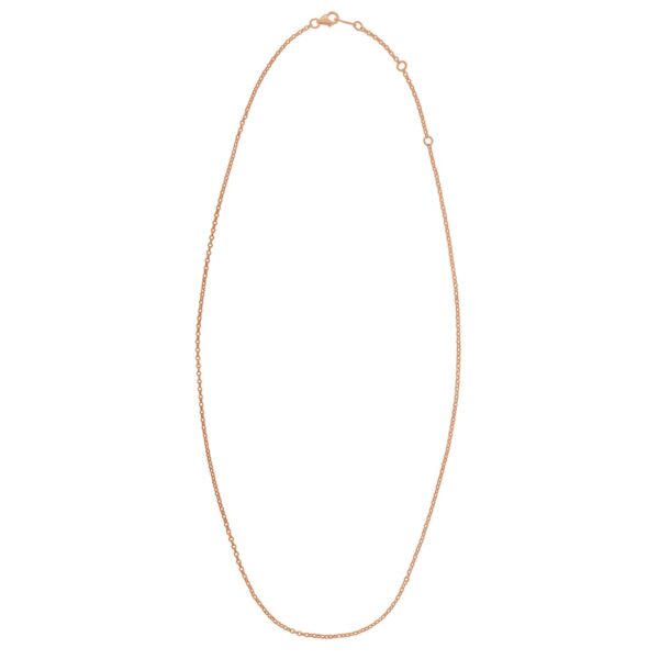Double Extendable Cable Chain in 14k Roee Gold (1.40 mm) - Image 3