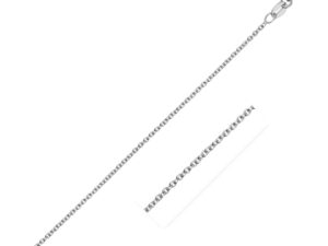 14k White Gold Round Cable Link Chain (1.50 mm)