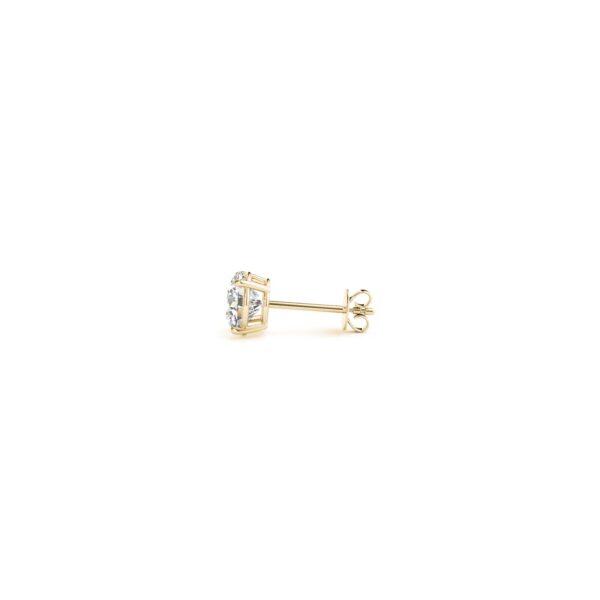1/2 cttw Lab Grown Round Diamond Stud Earrings 14k Yellow Gold (G/VS2) - Image 2