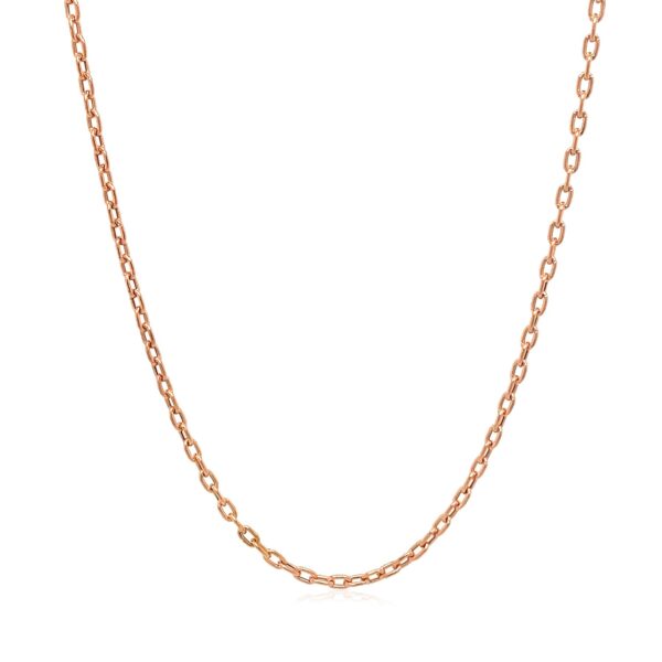 Double Extendable Cable Chain in 14k Rose Gold (1.80 mm) - Image 2