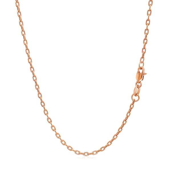 Double Extendable Cable Chain in 14k Rose Gold (1.80 mm) - Image 3