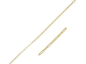 14K Yellow Gold Fine Paperclip Chain (1.50 mm)