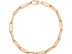 14K Rose Gold Bold Paperclip Chain Bracelet (4.20 mm)
