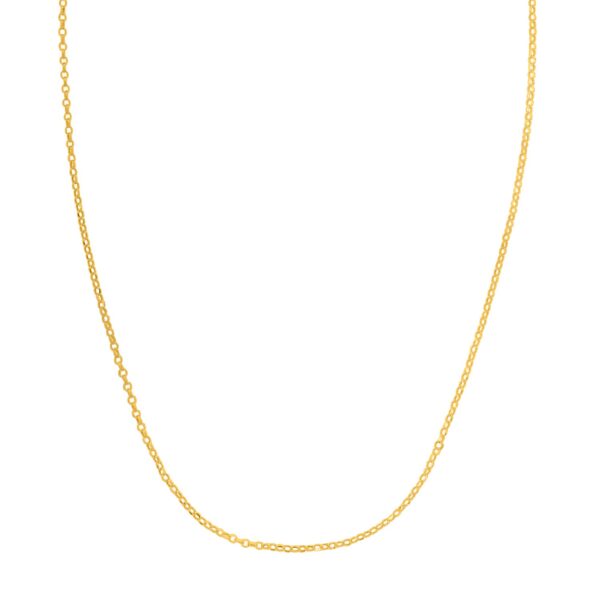 Double Extendable Cable Chain in 14k Yellow Gold (1.40 mm) - Image 2