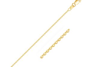 18k Yellow Gold Round Cable Link Chain (1.50 mm)
