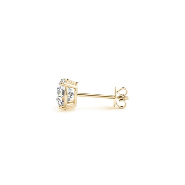 2 cttw Certified IGI Lab Grown Round Diamond Earrings 14k Yellow Gold (G/VS2) - Image 2