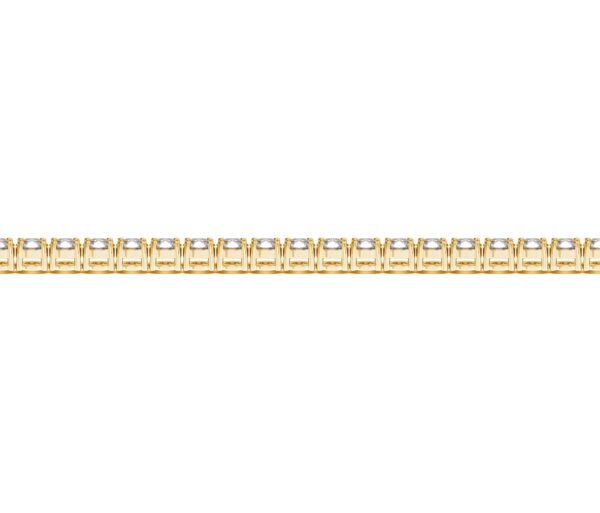 Lab Grown Round Diamond Tennis Bracelet in 14k Yellow Gold(5 cctw  F/G  VS2/SI1) - Image 3