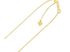 Adjustable Cable Chain in 14k Yellow Gold (0.97 mm)