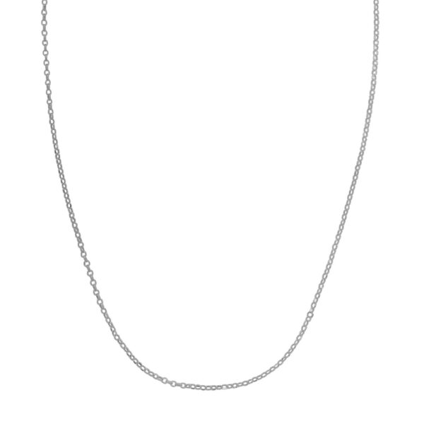 Double Extendable Cable Chain in 14k White Gold (1.40 mm) - Image 2