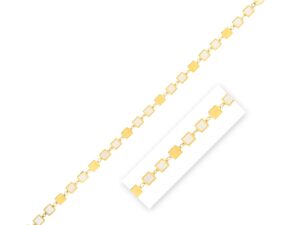 MOP Alternating Bracelet in 14K Yellow Gold Gem (5.00 mm)