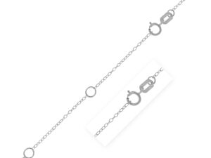Double Extendable Piatto Chain in 14k White Gold (1.30 mm)
