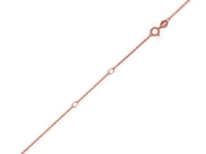 Double Extendable Diamond Cut Cable Chain in Rose Gold (0.87 mm)