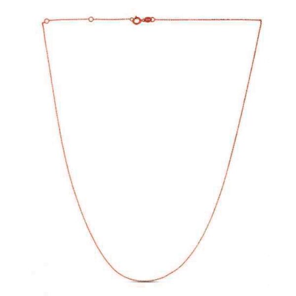 Double Extendable Diamond Cut Cable Chain in Rose Gold (0.87 mm) - Image 3