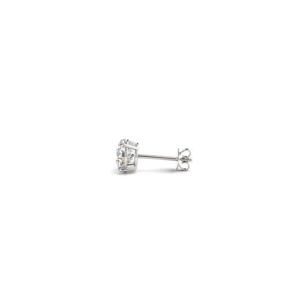1/2 cttw Lab Grown Round Diamond Stud Earrings 14k White Gold (G/VS2) - Image 2