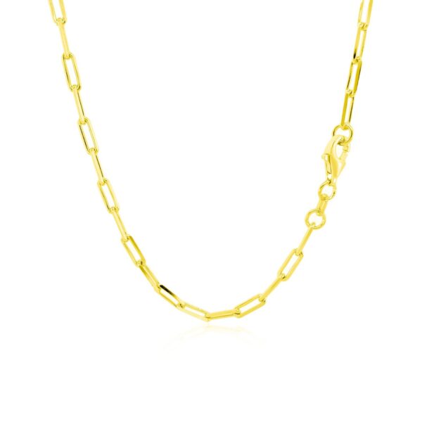 10K Yellow Gold Paperclip Chain (2.50 mm) - Image 3