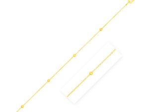Bead Links Saturn Chain in 14k Yellow Gold (1.80 mm)