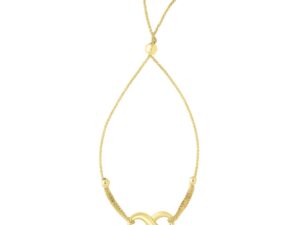 14k Yellow Gold Infinity Motif Adjustable Lariat Bracelet (1.00 mm)