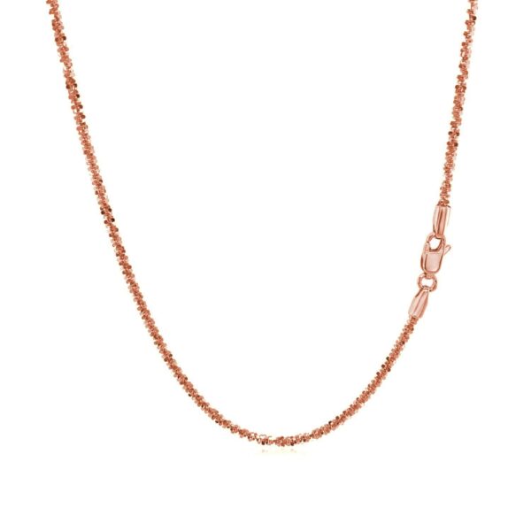 1.50 mm 14K Rose Gold Sparkle Chain - Image 3