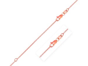 Extendable Cable Chain in 18k Rose Gold (1.00 mm)