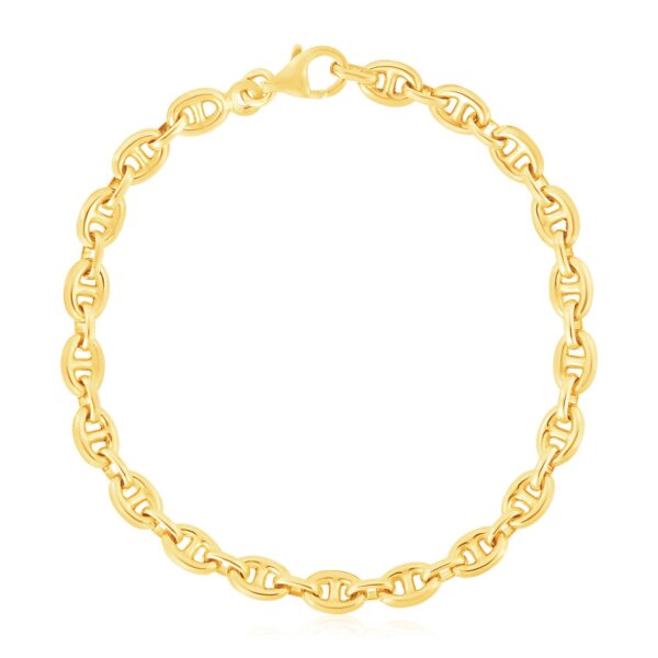 14k Yellow Gold High Polish Mariner Link Bracelet  (5.40 mm) - Image 2