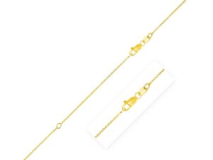 14k Yellow Gold Adjustable Cable Chain (1.10 mm)