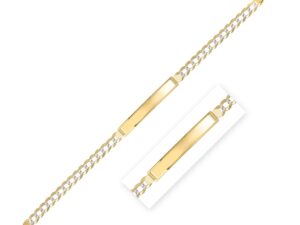 14k Yellow Gold Pave Curb ID Bracelet (6.00 mm)