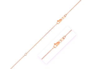 14k Rose Gold Adjustable Cable Chain (1.10 mm)