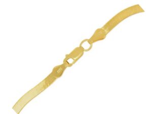 1.5mm 14k Yellow Gold Super Flex Herringbone Anklet
