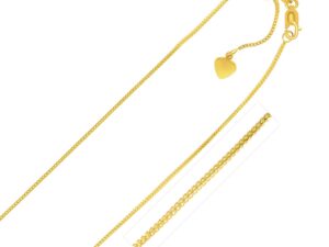 14k Yellow Gold Adjustable Franco Chain (1.00 mm)