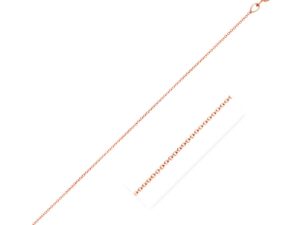 Double Extendable Cable Chain in 14k Rose Gold (1.00 mm)