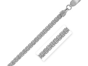 Ice Barrel Chain Bracelet in 14k White Gold (3.10 mm)