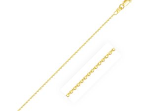 10k Yellow Gold Oval Cable Link Chain (0.97 mm)